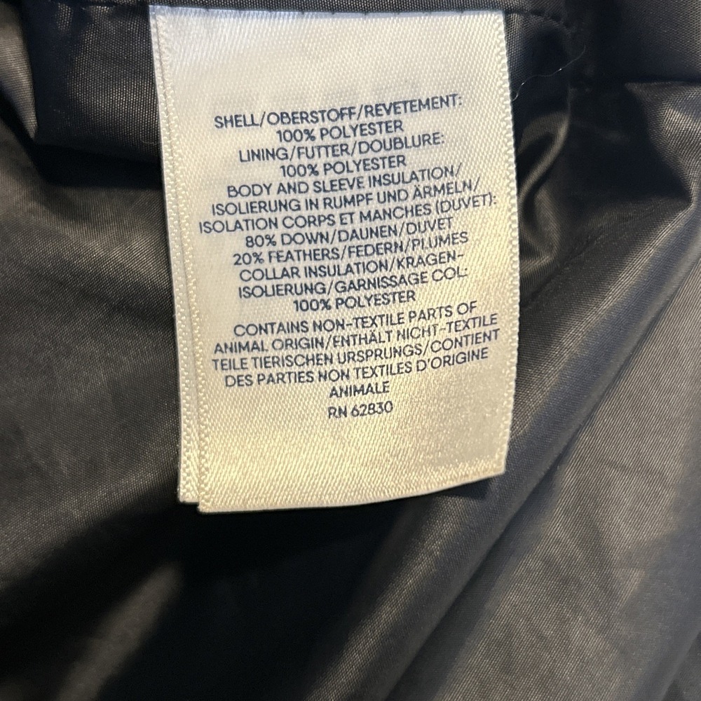 Lands' End Jacket Womens Black Puffer Down Full Zip Pockets Plus 2X 20W - 22W - Picture 5 of 14